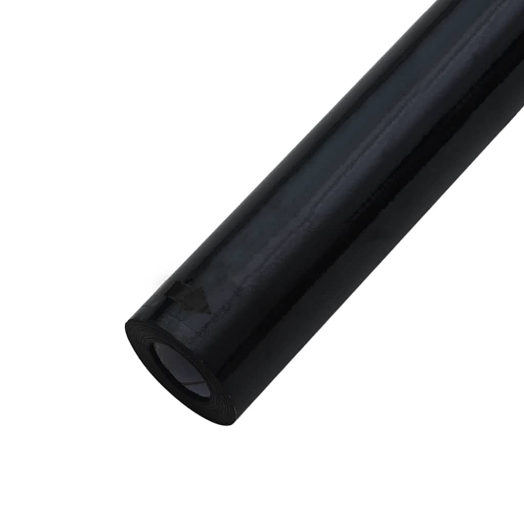 vidaXL Folie okienne, 3 szt., matowe, czarne, PVC