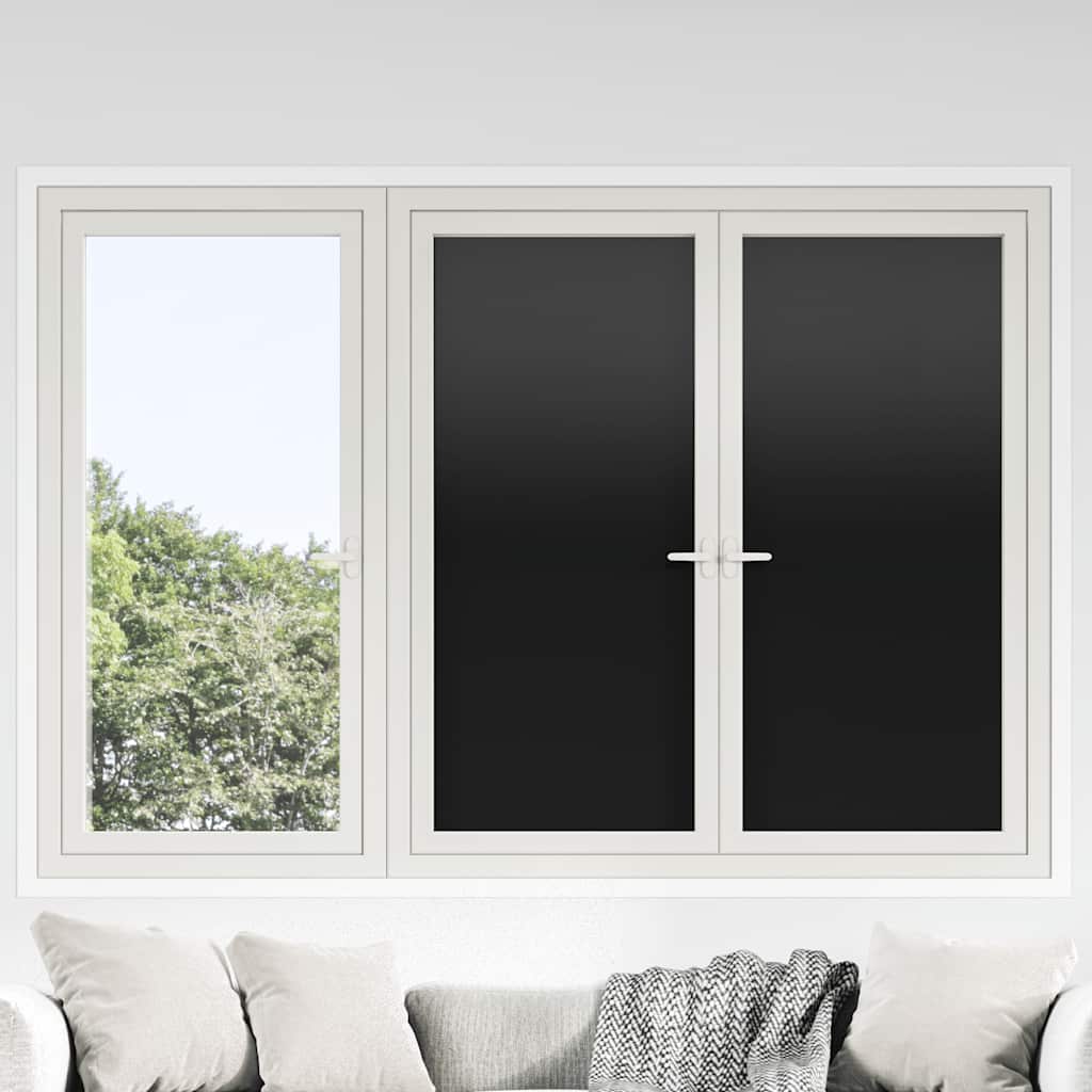 vidaXL Folie okienne, 5 szt., matowe, czarne, PVC