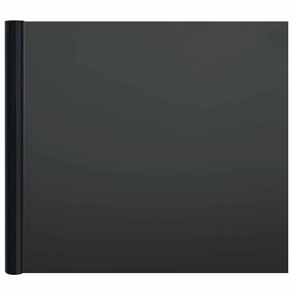 vidaXL Folie okienne, 3 szt., matowe, czarne, PVC