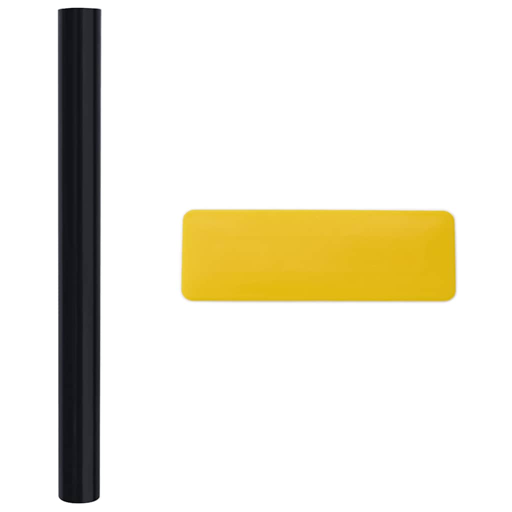 vidaXL Folie okienne, 5 szt., matowe, czarne, PVC