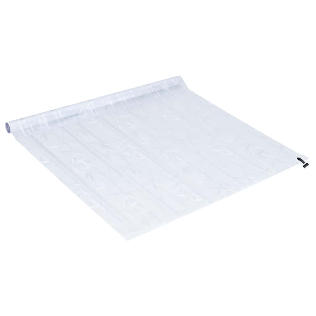 vidaXL Folie okienne, 4 szt., matowe, wzór w bambusa, PVC