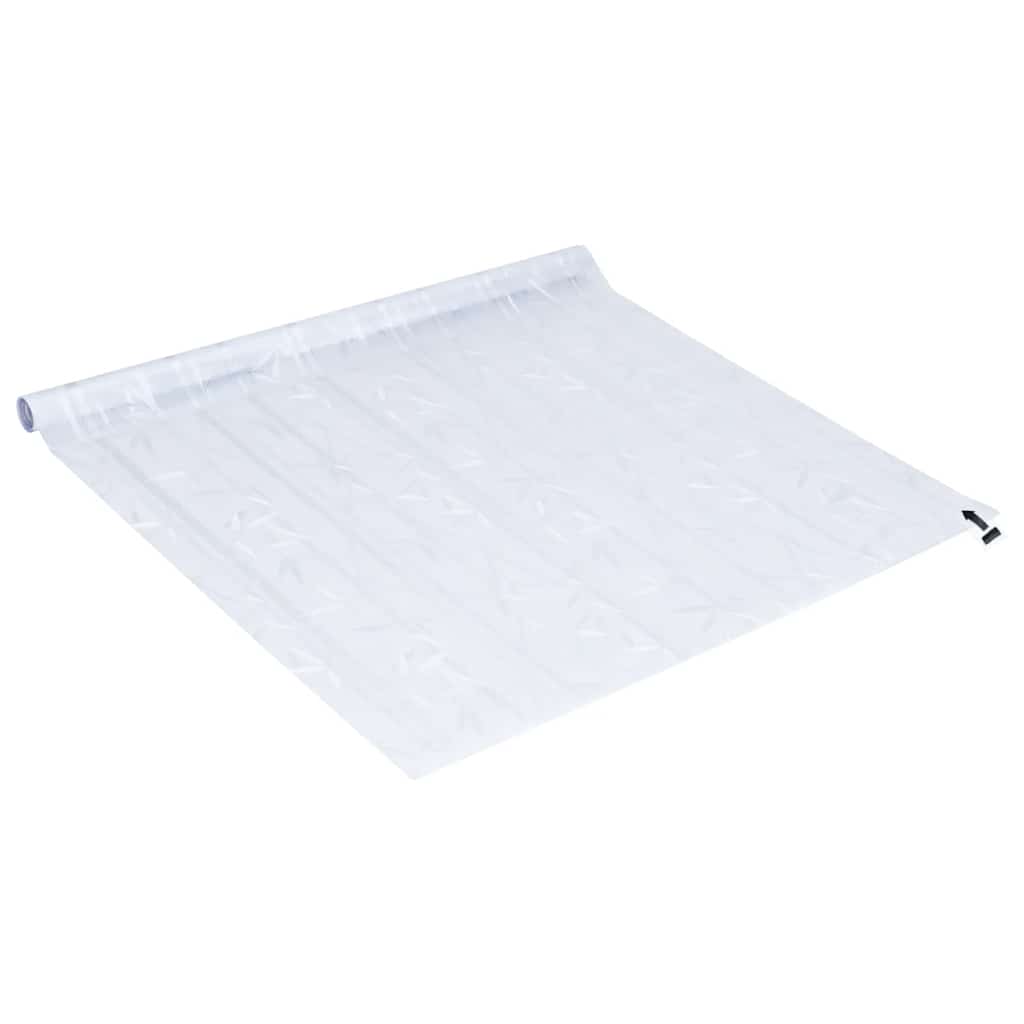 vidaXL Folie okienne, 4 szt., matowe, wzór w bambusa, PVC