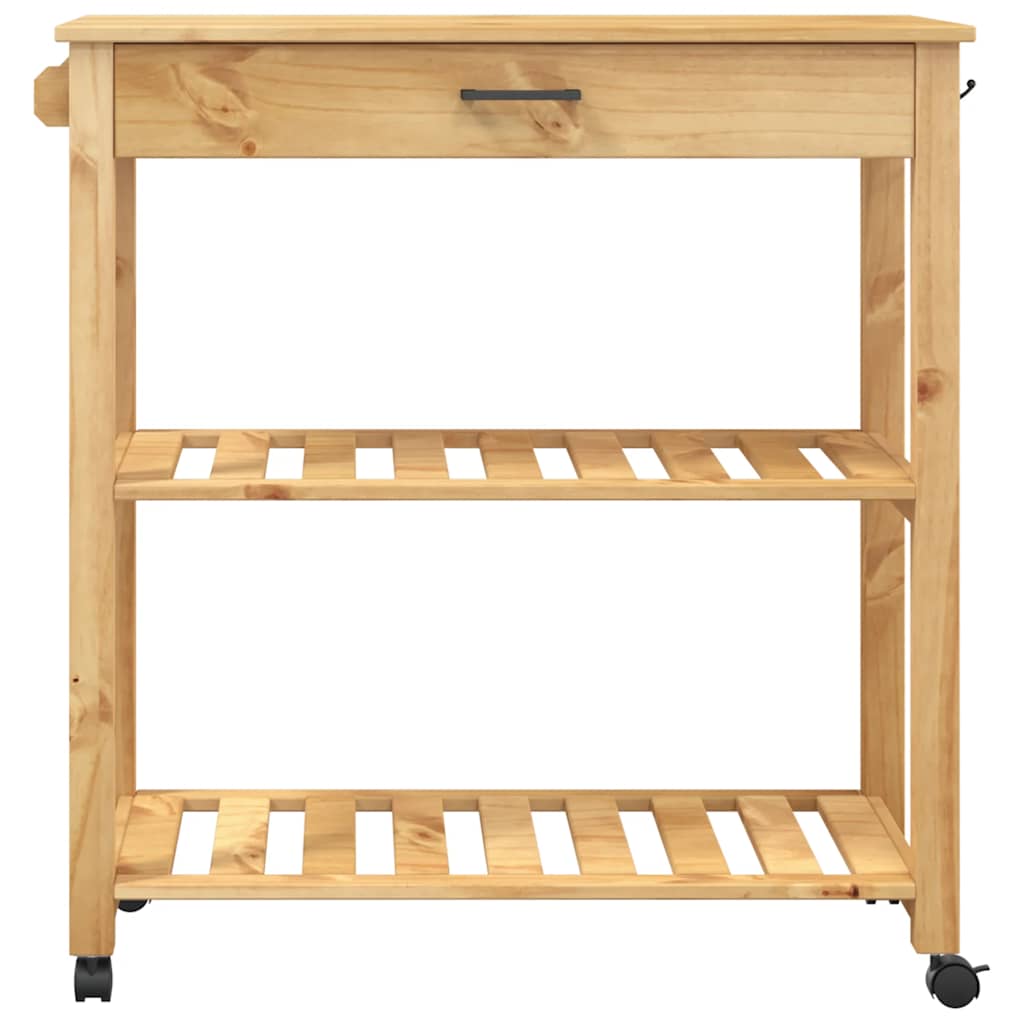 vidaXL Wózek kuchenny MONZA, 84x40x88,5 cm, lite drewno sosnowe