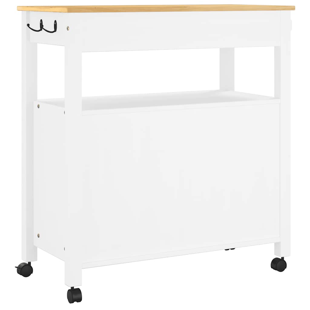 vidaXL Wózek kuchenny MONZA, 84x40x88,5 cm, lite drewno sosnowe