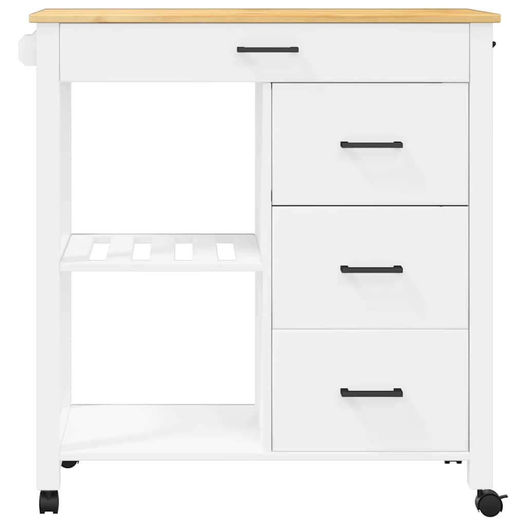 vidaXL Wózek kuchenny MONZA, 84x40x88,5 cm, lite drewno sosnowe