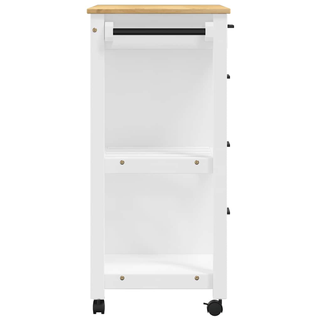vidaXL Wózek kuchenny MONZA, 84x40x88,5 cm, lite drewno sosnowe
