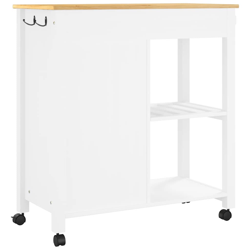 vidaXL Wózek kuchenny MONZA, 84x40x88,5 cm, lite drewno sosnowe
