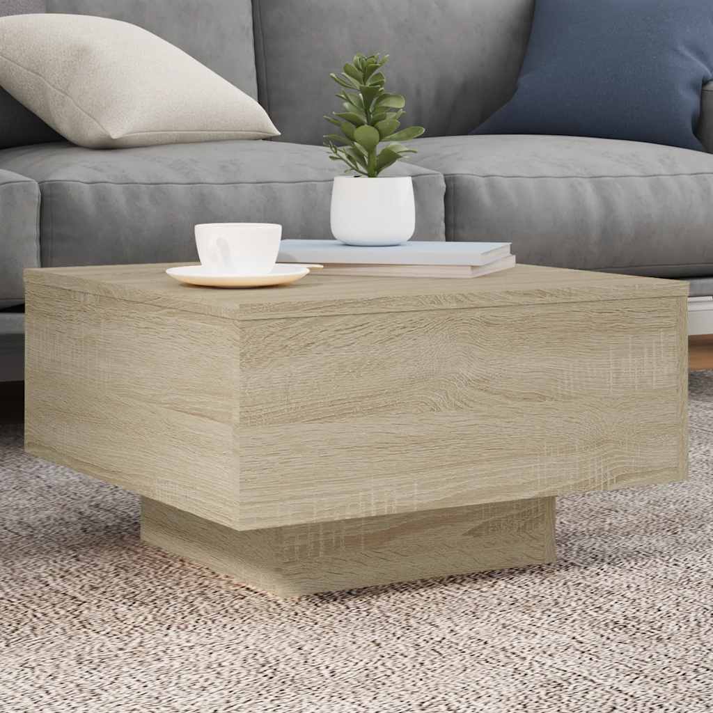 vidaXL Stolik kawowy, dąb sonoma, 55x55x31 cm, materiał drewnopochodny