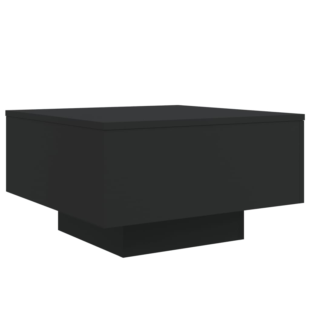 vidaXL Stolik kawowy z podświetleniem LED, czarny, 55x55x31 cm