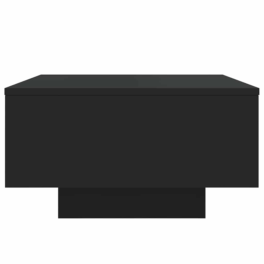 vidaXL Stolik kawowy z podświetleniem LED, czarny, 55x55x31 cm