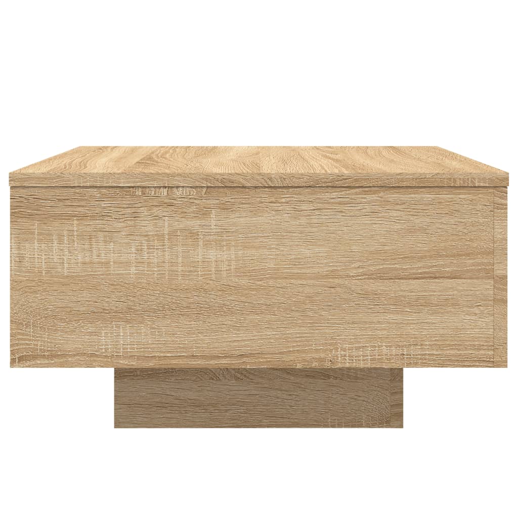 vidaXL Stolik kawowy z podświetleniem LED, dąb sonoma, 55x55x31 cm