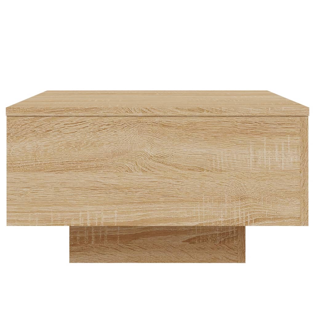 vidaXL Stolik kawowy z podświetleniem LED, dąb sonoma, 55x55x31 cm