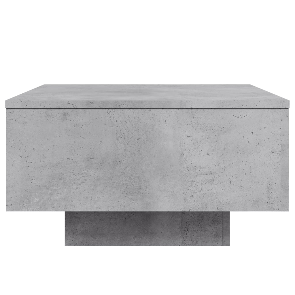 vidaXL Stolik kawowy z podświetleniem LED, szarość betonu, 55x55x31 cm