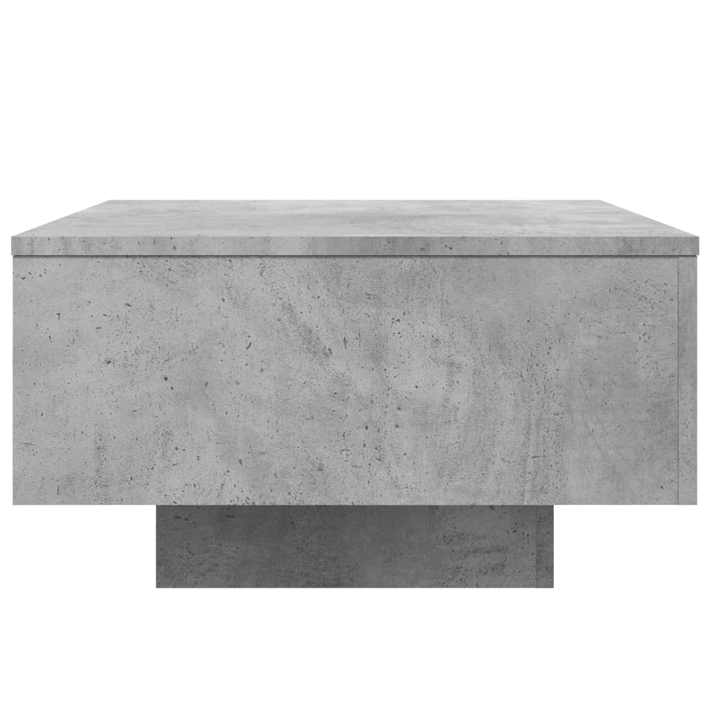 vidaXL Stolik kawowy z podświetleniem LED, szarość betonu, 55x55x31 cm