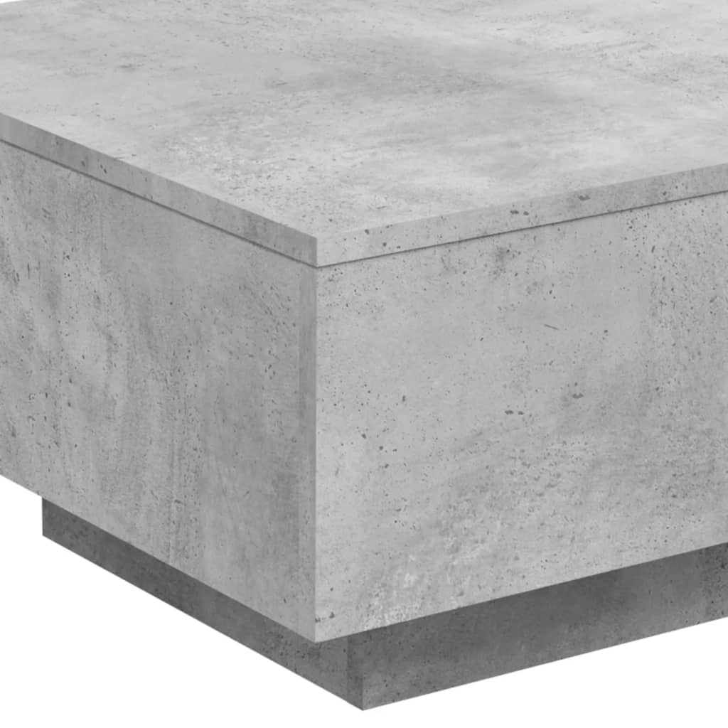 vidaXL Stolik kawowy z podświetleniem LED, szarość betonu, 55x55x31 cm