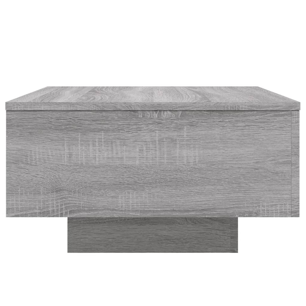 vidaXL Stolik kawowy z LED, szary dąb sonoma, 55x55x31 cm