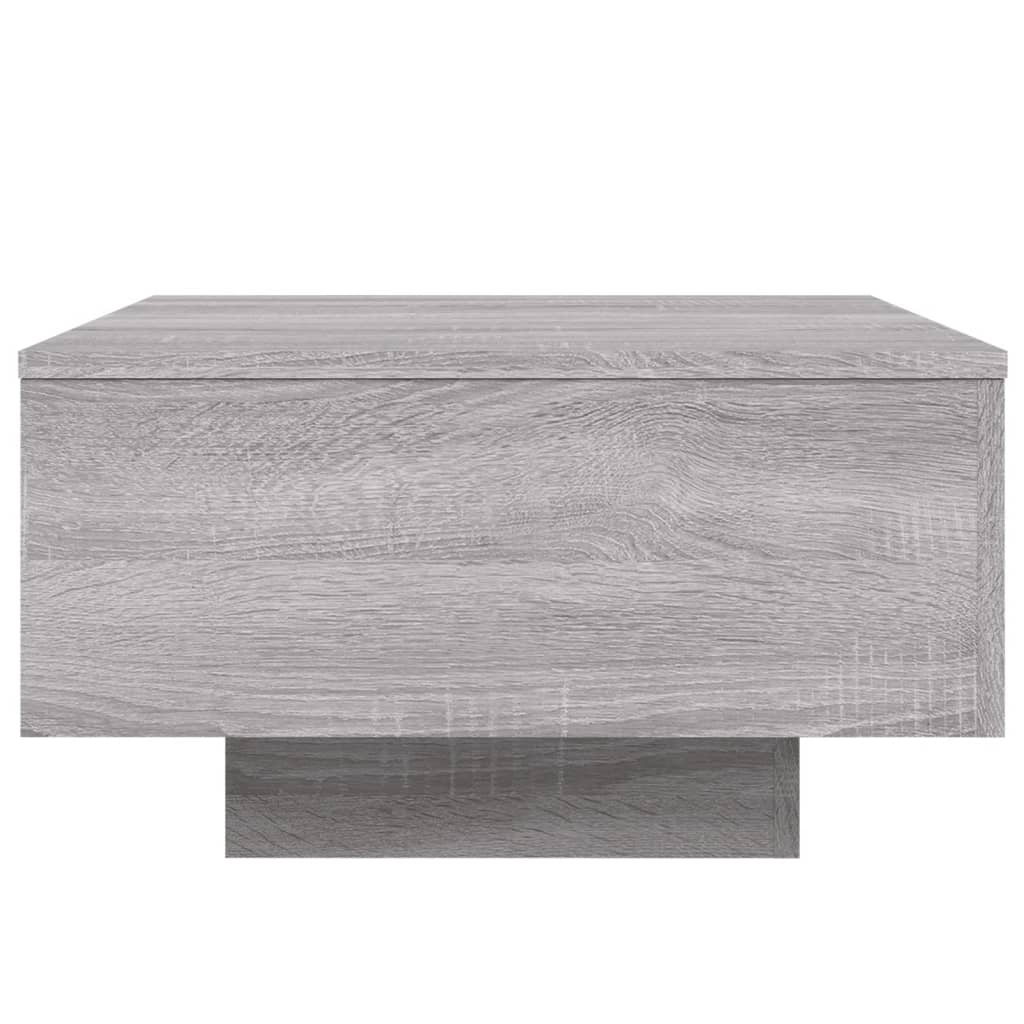 vidaXL Stolik kawowy z LED, szary dąb sonoma, 55x55x31 cm