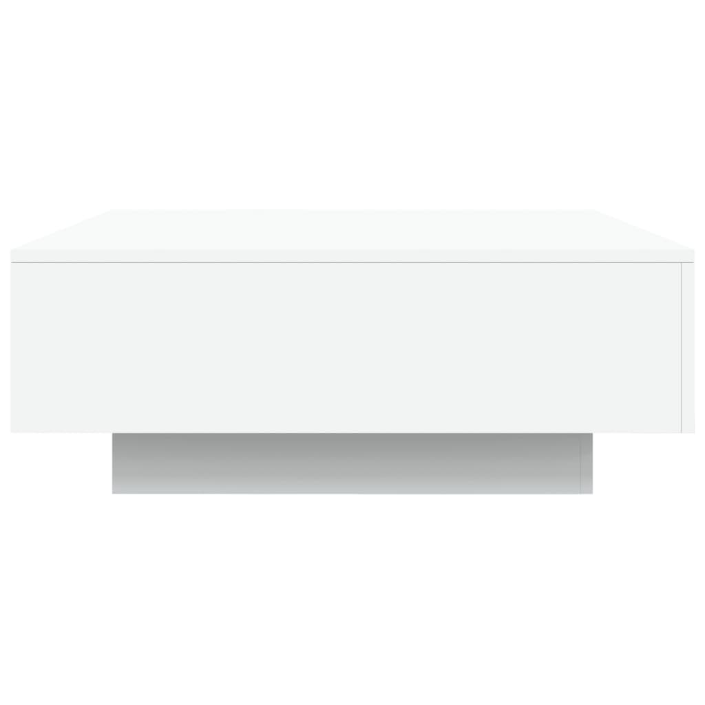 vidaXL Stolik kawowy z oświetleniem LED, biały, 80x80x31 cm