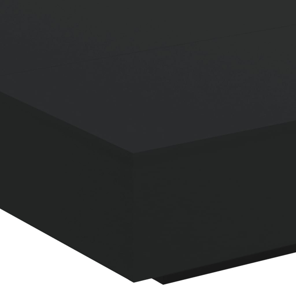 vidaXL Stolik kawowy z oświetleniem LED, czarny, 100x100x31 cm