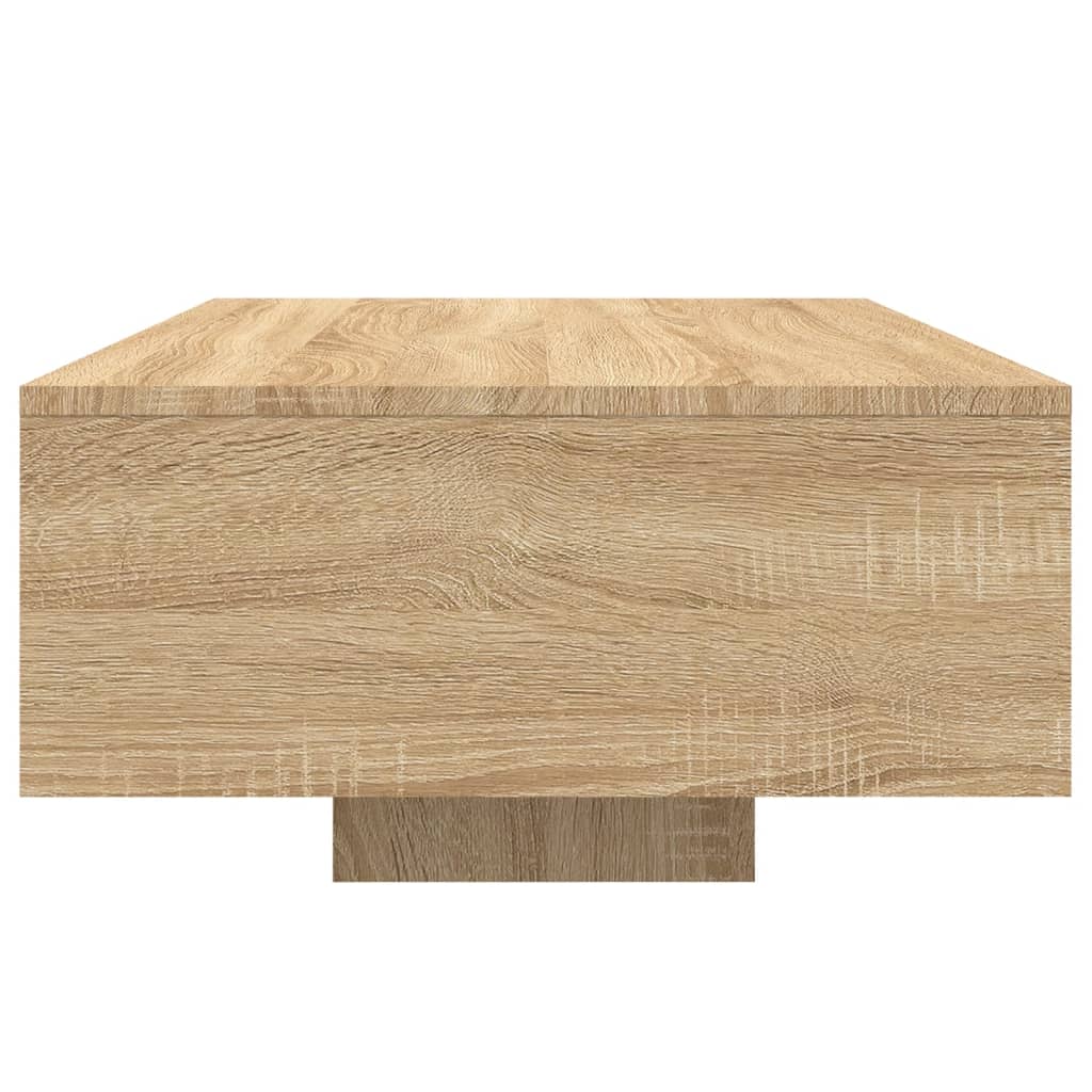 vidaXL Stolik kawowy z podświetleniem LED, dąb sonoma, 85x55x31 cm