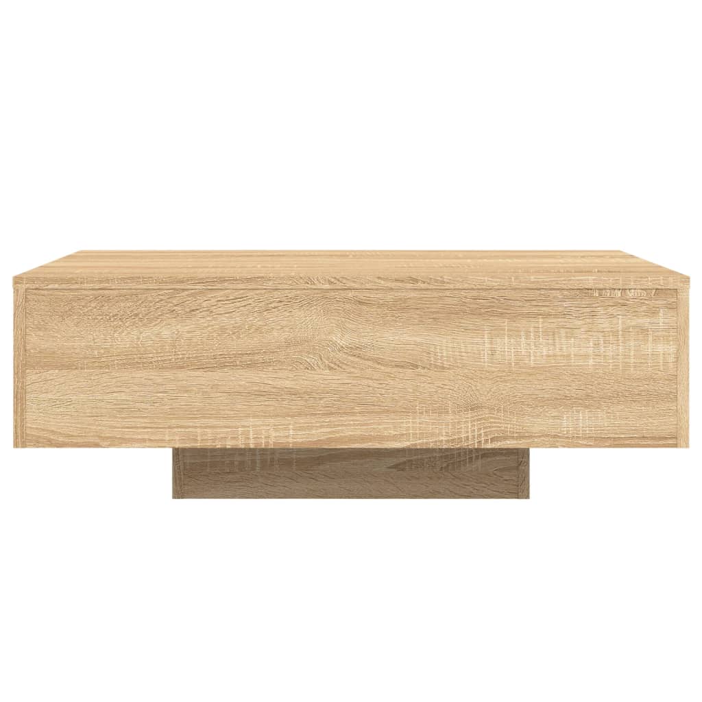 vidaXL Stolik kawowy z podświetleniem LED, dąb sonoma, 85x55x31 cm
