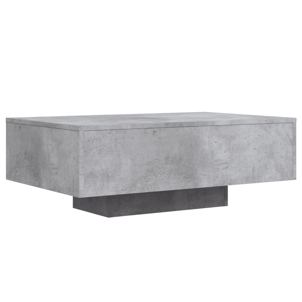 vidaXL Stolik kawowy z podświetleniem LED, szarość betonu, 85x55x31 cm