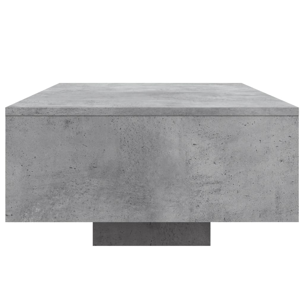 vidaXL Stolik kawowy z podświetleniem LED, szarość betonu, 85x55x31 cm