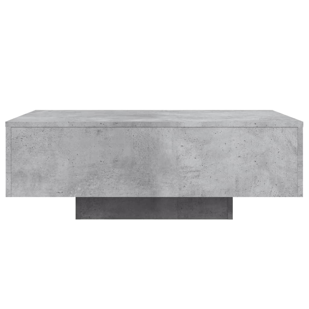 vidaXL Stolik kawowy z podświetleniem LED, szarość betonu, 85x55x31 cm
