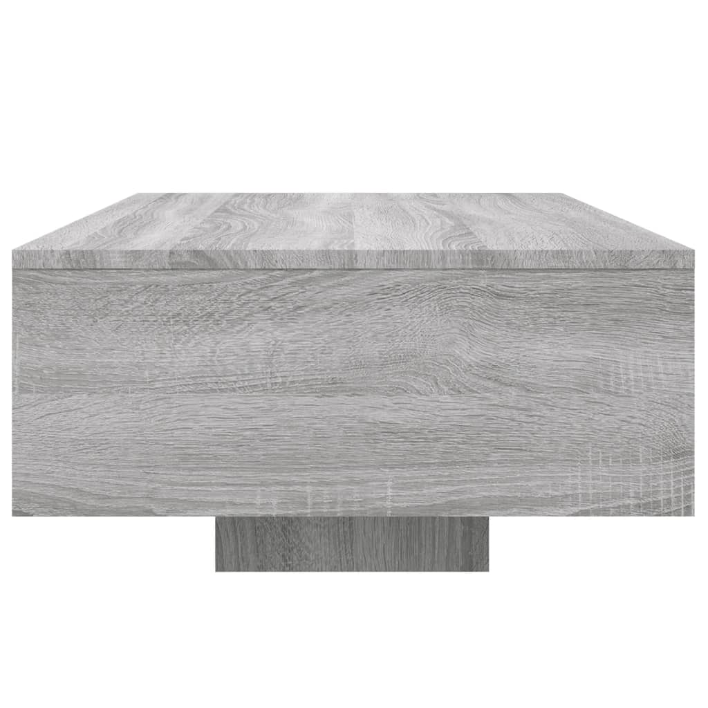 vidaXL Stolik kawowy z LED, szary dąb sonoma, 85x55x31 cm