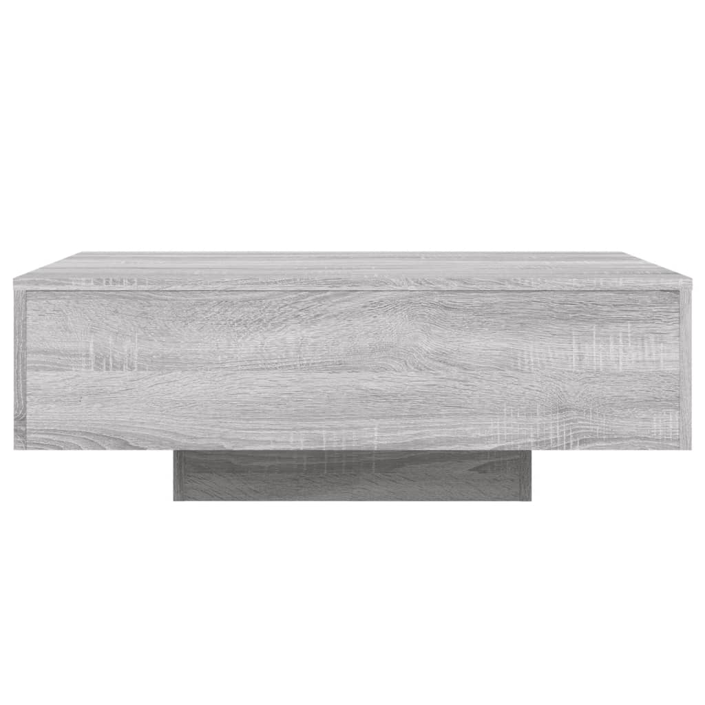 vidaXL Stolik kawowy z LED, szary dąb sonoma, 85x55x31 cm