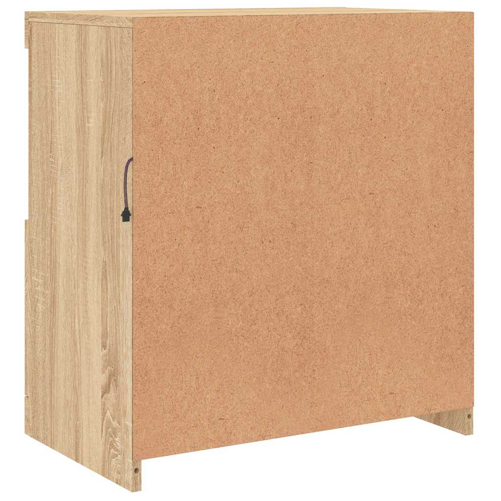 vidaXL Szafka z oświetleniem LED, dąb sonoma, 60,5x37x67 cm