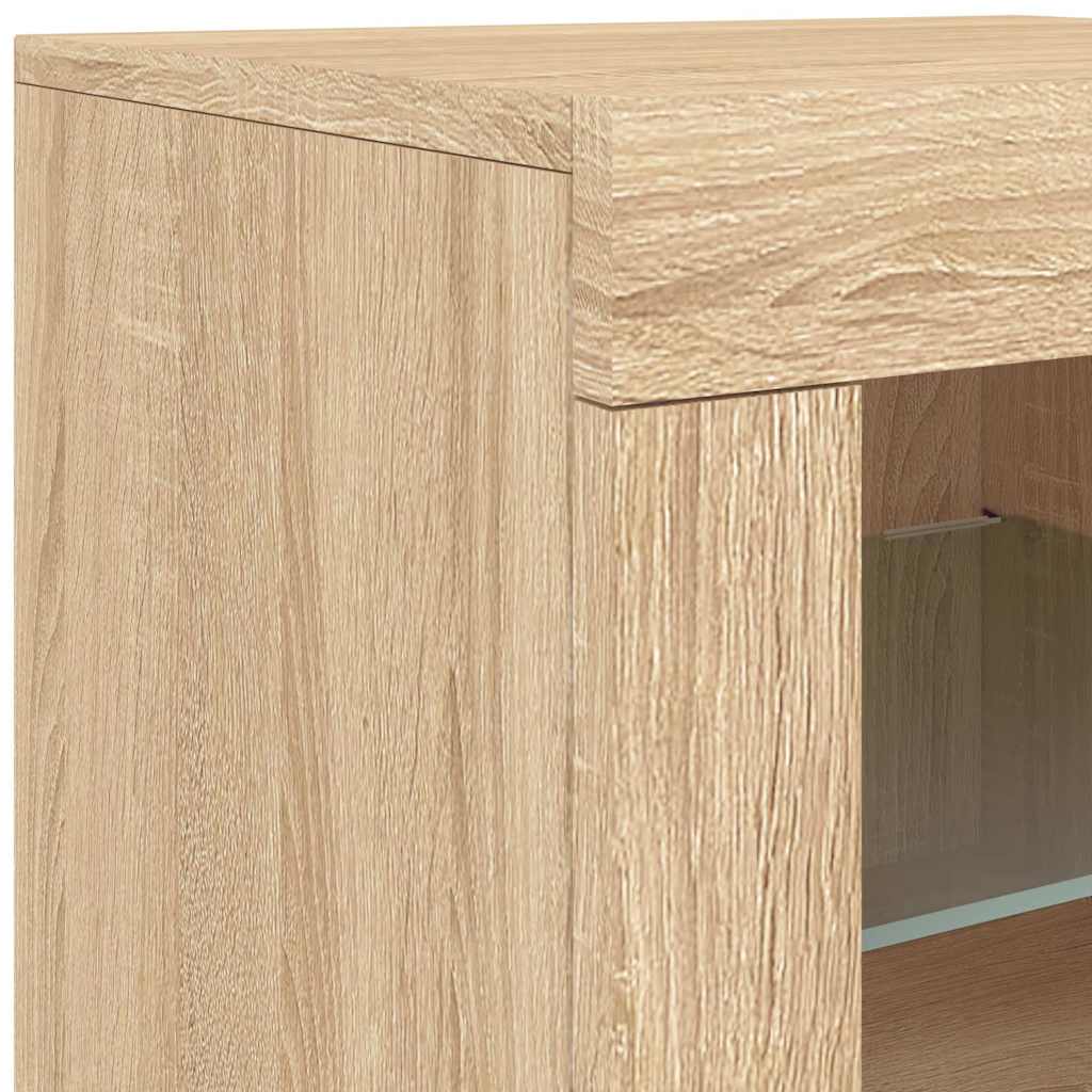 vidaXL Szafka z oświetleniem LED, dąb sonoma, 60,5x37x67 cm