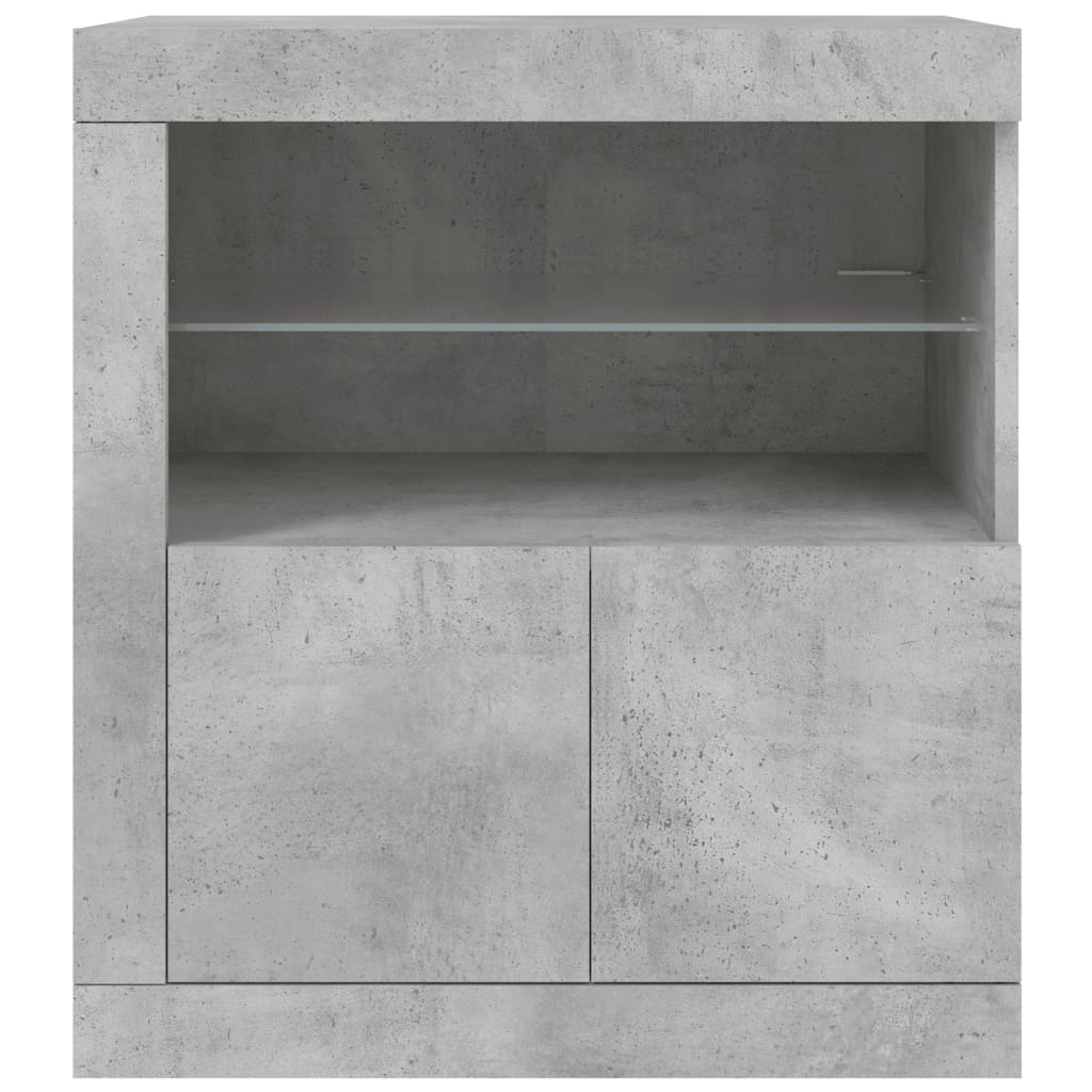 vidaXL Szafka z oświetleniem LED, szarość betonu, 60,5x37x67 cm