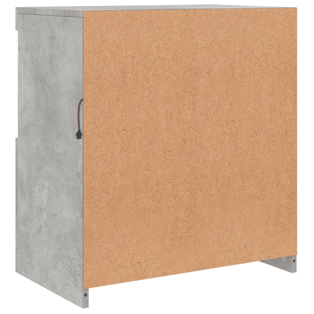 vidaXL Szafka z oświetleniem LED, szarość betonu, 60,5x37x67 cm