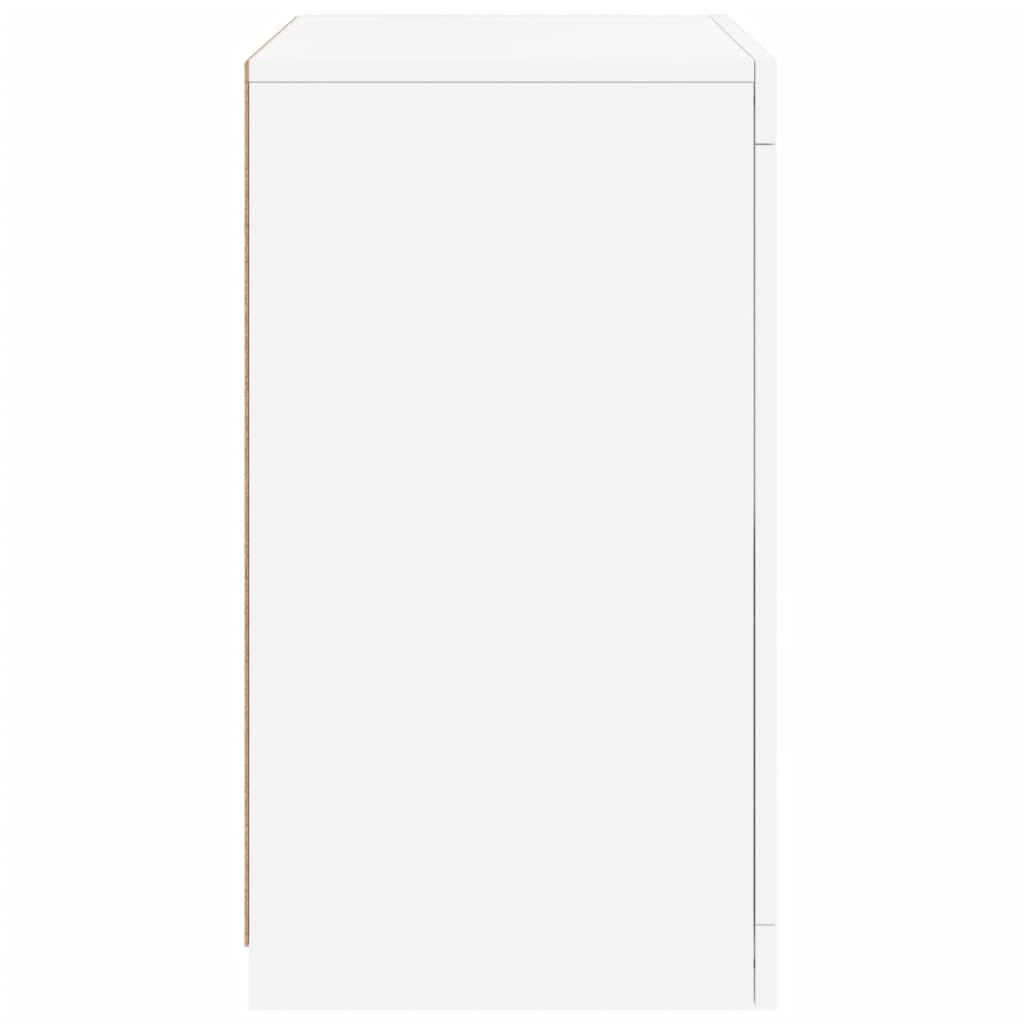 vidaXL Szafki z LED, 2 szt., białe, materiał drewnopochodny
