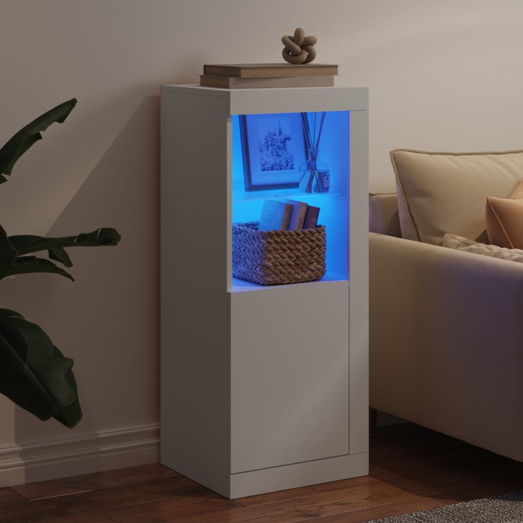 vidaXL Szafka z oświetleniem LED, biała, 41x37x100 cm