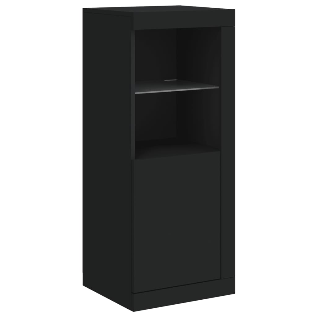 vidaXL Szafka z oświetleniem LED, czarna, 41x37x100 cm