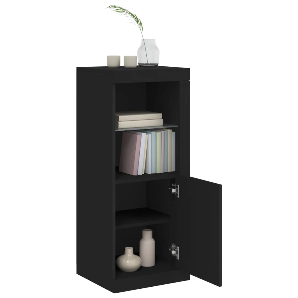 vidaXL Szafka z oświetleniem LED, czarna, 41x37x100 cm