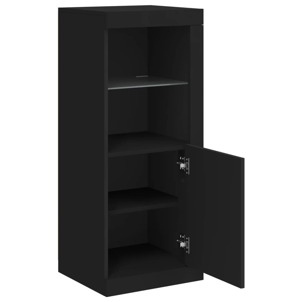 vidaXL Szafka z oświetleniem LED, czarna, 41x37x100 cm