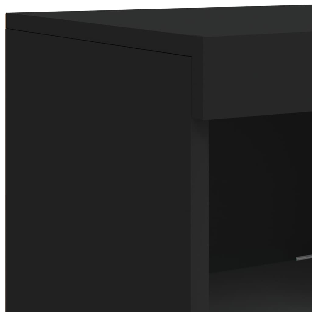 vidaXL Szafka z oświetleniem LED, czarna, 41x37x100 cm