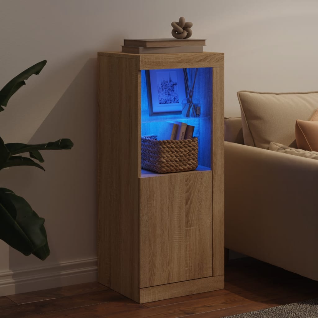 vidaXL Szafka z oświetleniem LED, dąb sonoma, 41x37x100 cm