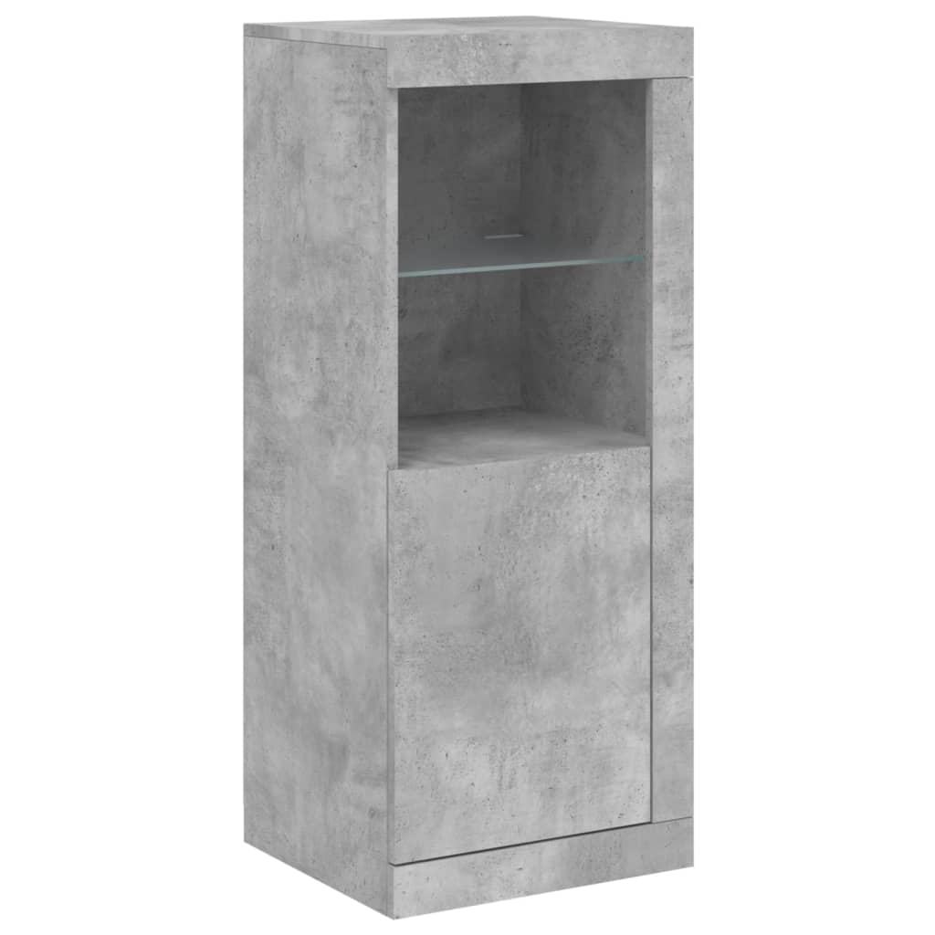 vidaXL Szafka z oświetleniem LED, szarość betonu, 41x37x100 cm