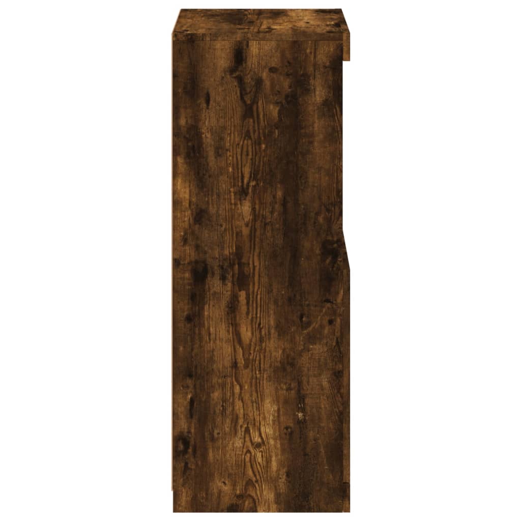 vidaXL Szafka z oświetleniem LED, przydymiony dąb, 41x37x100 cm
