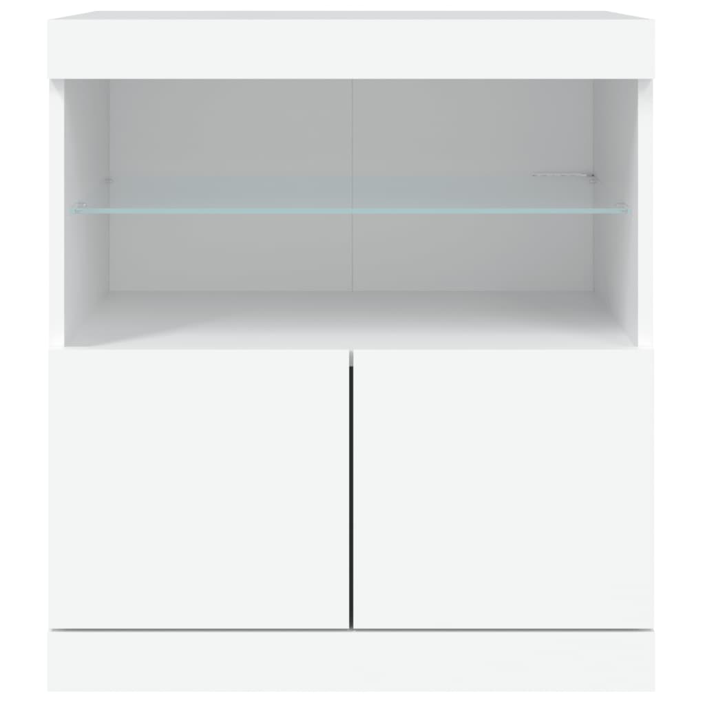 vidaXL Szafka z oświetleniem LED, biała, 60x37x67 cm