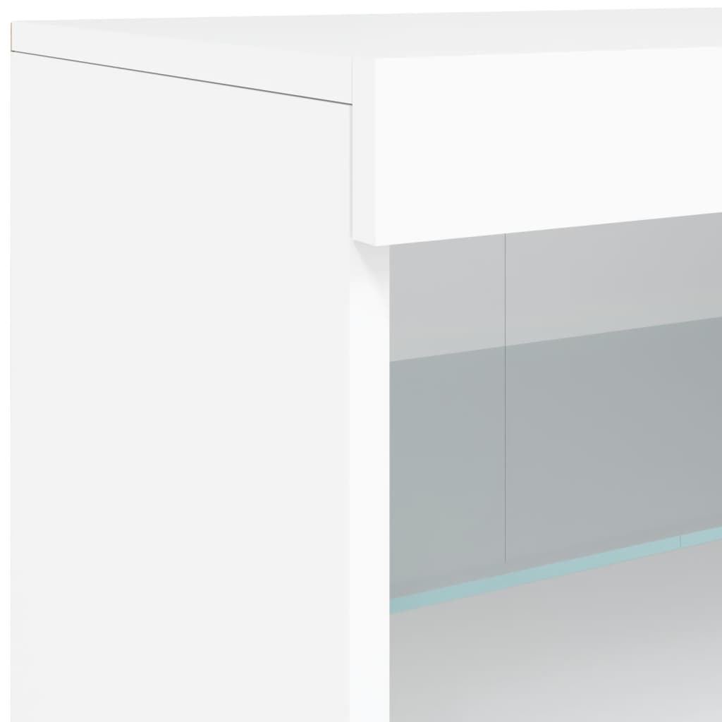 vidaXL Szafka z oświetleniem LED, biała, 60x37x67 cm