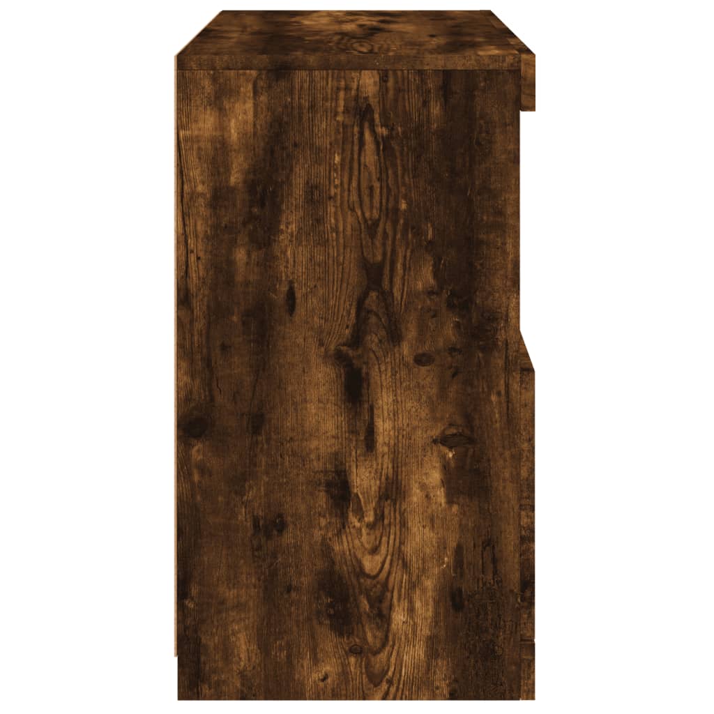 vidaXL Szafka z oświetleniem LED, przydymiony dąb, 60x37x67 cm