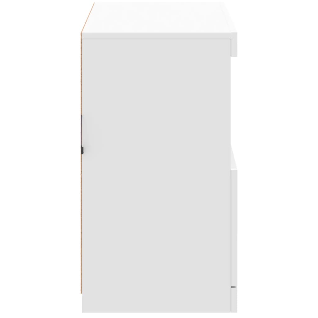 vidaXL Szafka z oświetleniem LED, biała, 81x37x67 cm