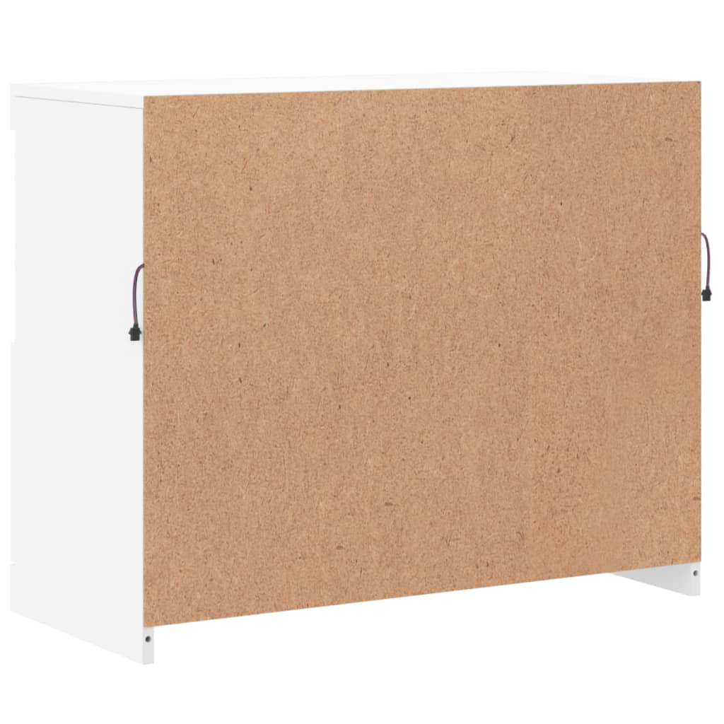 vidaXL Szafka z oświetleniem LED, biała, 81x37x67 cm