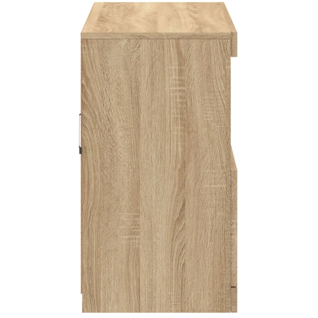 vidaXL Szafka z oświetleniem LED, dąb sonoma, 81x37x67 cm