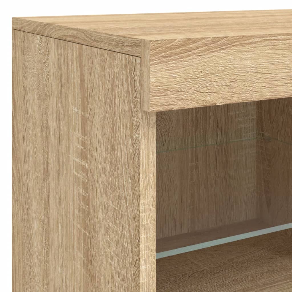 vidaXL Szafka z oświetleniem LED, dąb sonoma, 81x37x67 cm